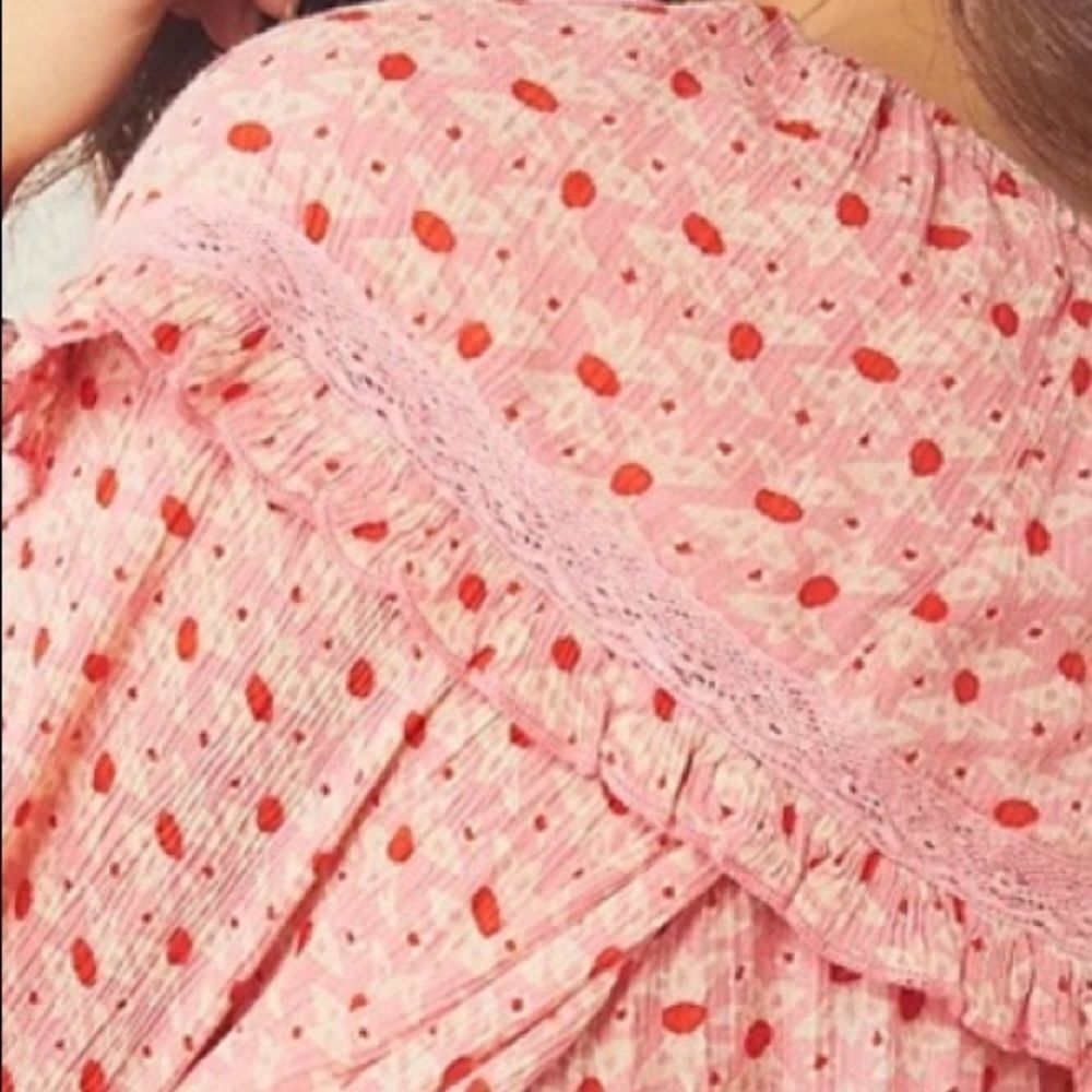 NWT Free People Sunrise Printed Shirt Tunic - Picture 4 of 6